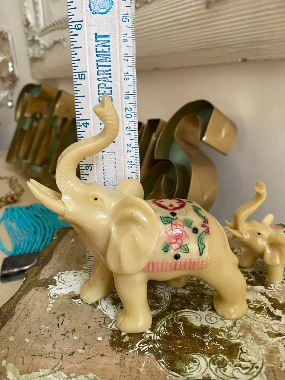 Vintage LUCKY Elephant Pair